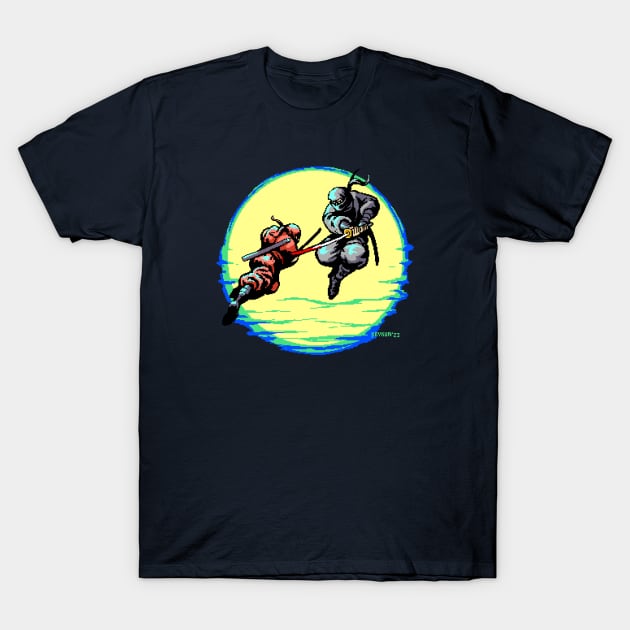 Ninja Gaiden NES Opening T-Shirt by SerhiyKrykun